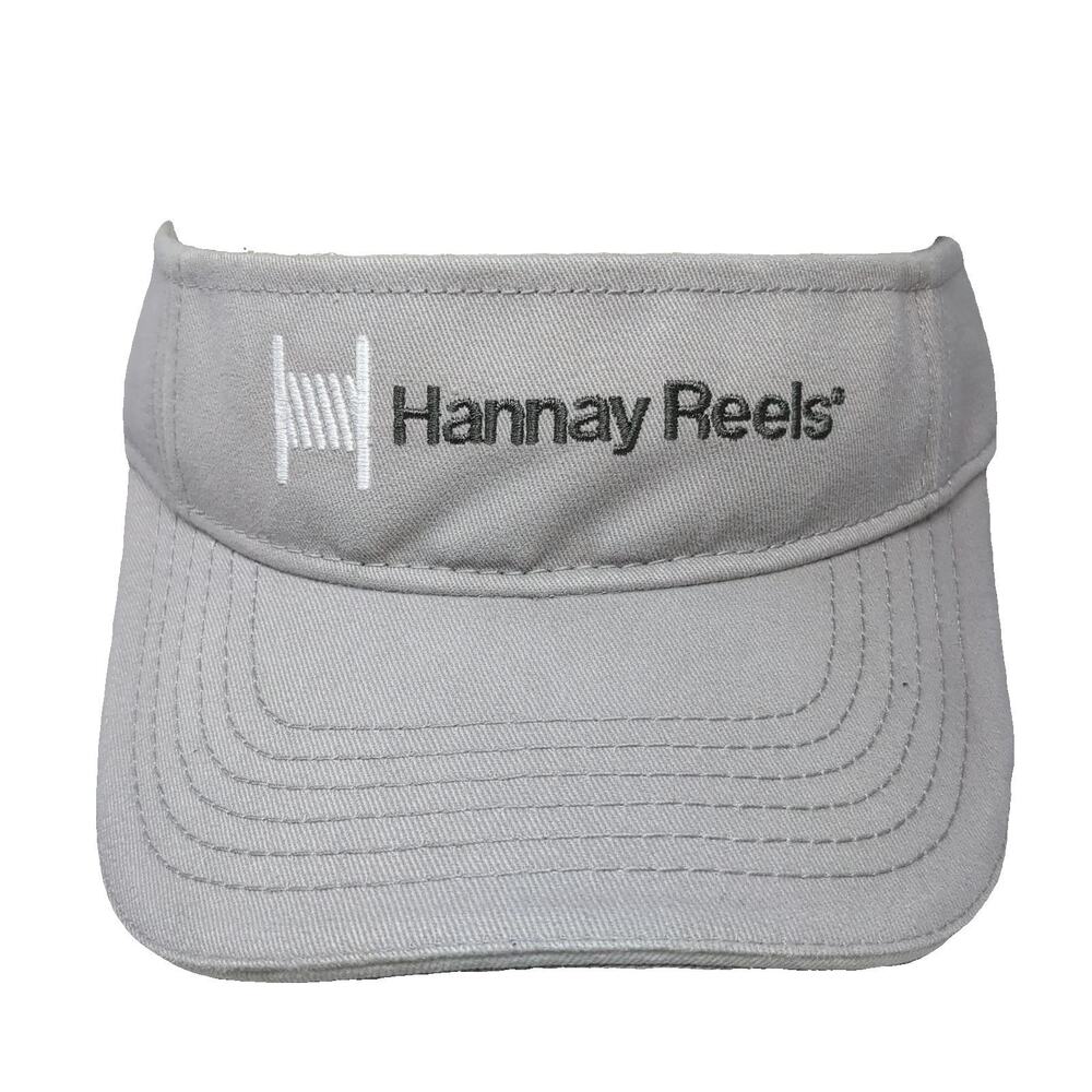 The MAX Hat Visor Gray One Size Hannay Reels Logo Adjustable Strapback Cotton